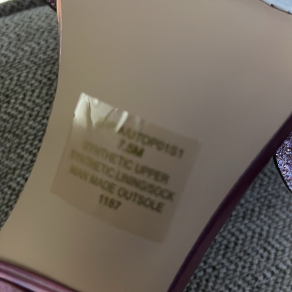 Steve madden Utopia Metallic Butterfly Embellished Ankle Wrap Dress Sandals - Picture 12 of 13